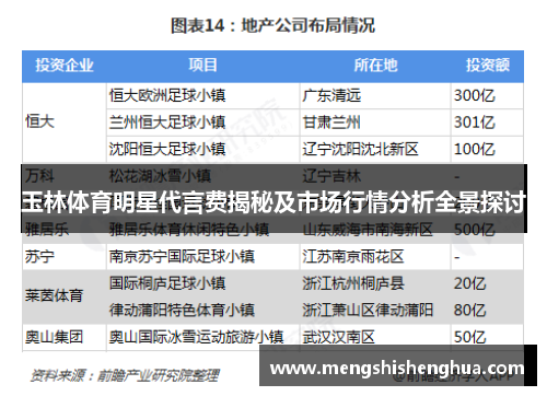 玉林体育明星代言费揭秘及市场行情分析全景探讨